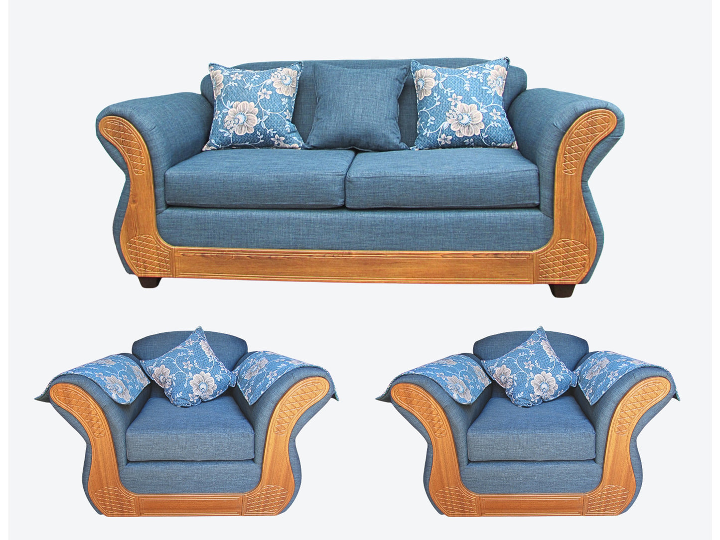 Juego living Irlanda Miel 2.1.1 TELA