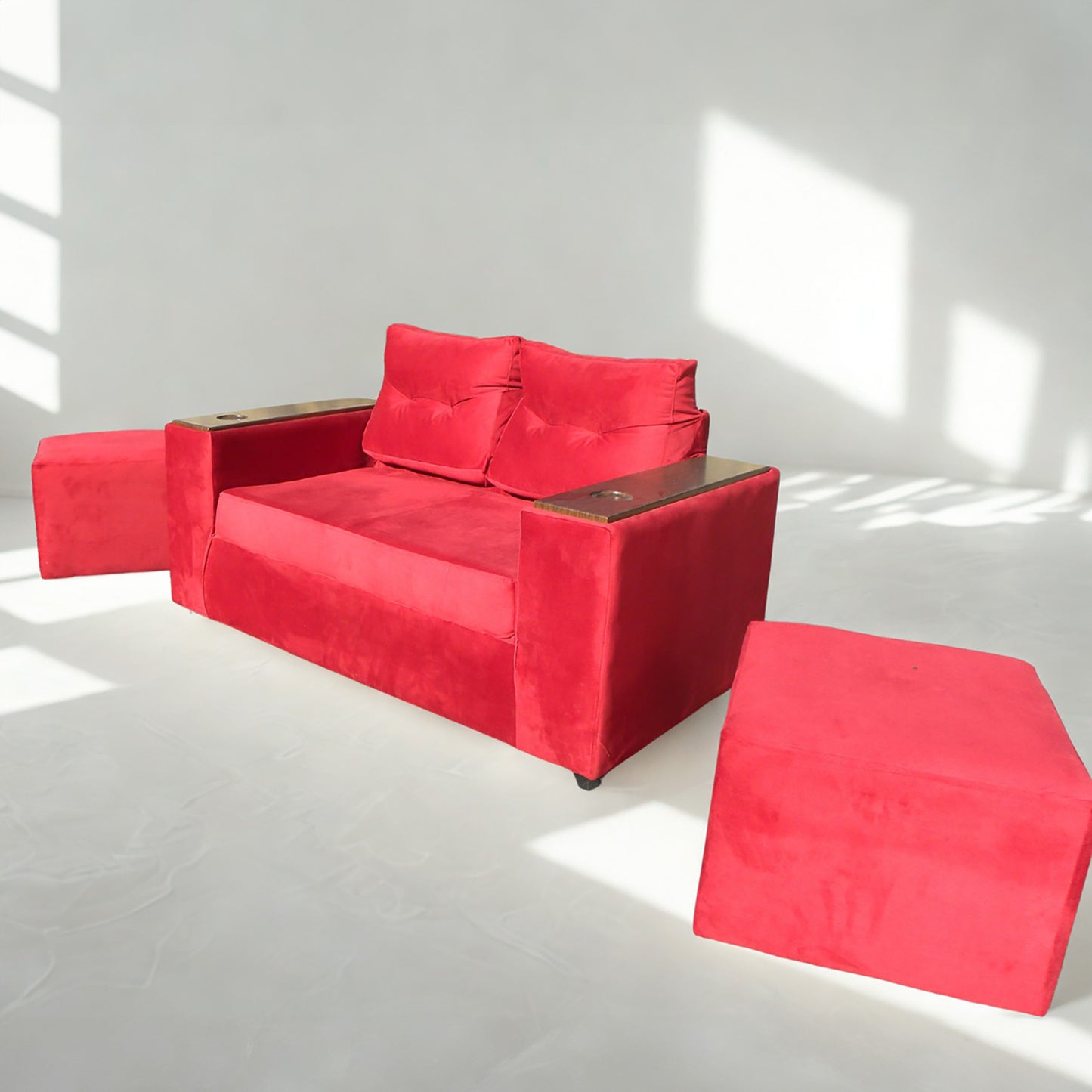 Sofá Wilson 2C + 2 pouf FELPA