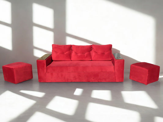 Sofá Wilson 3C + 2 pouf FELPA