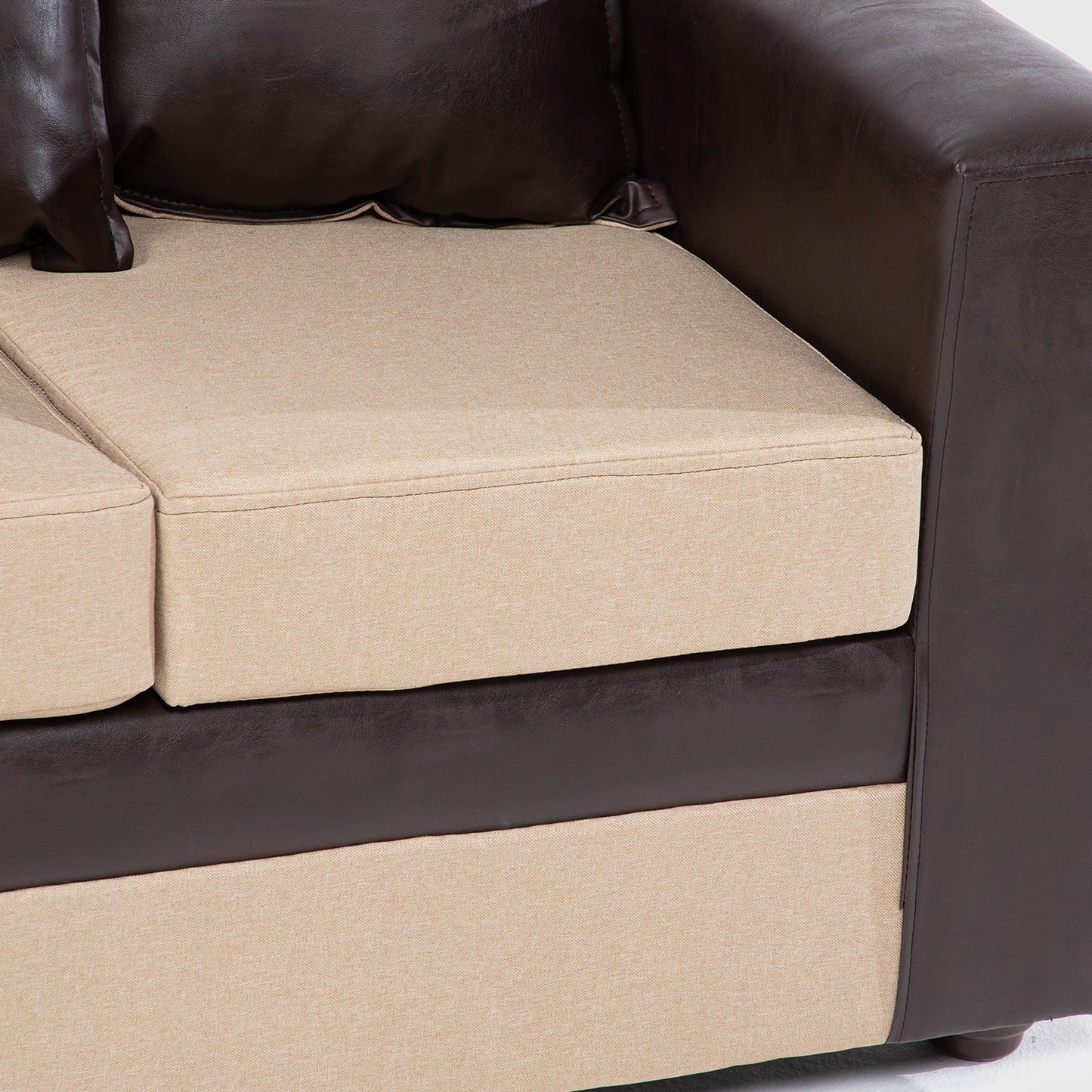 Sofá París + 2 pouf PU/TELA