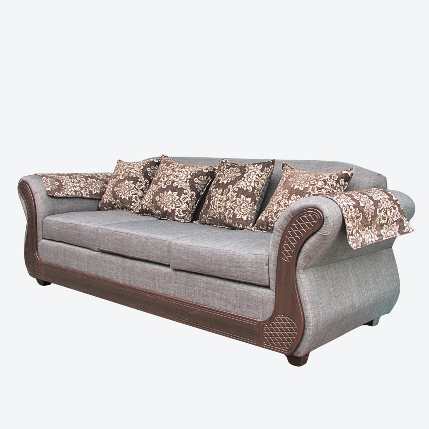 Juego living Irlanda choco 3.1.1 TELA