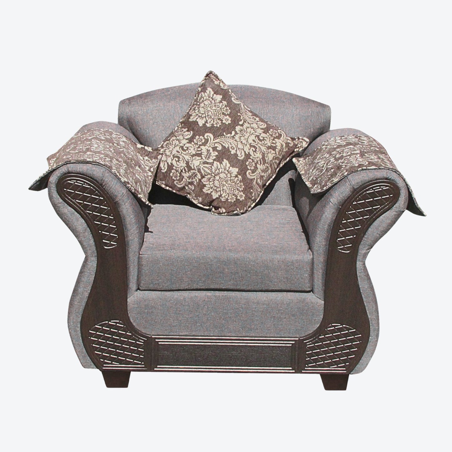 Juego living Irlanda choco 3.1.1 TELA