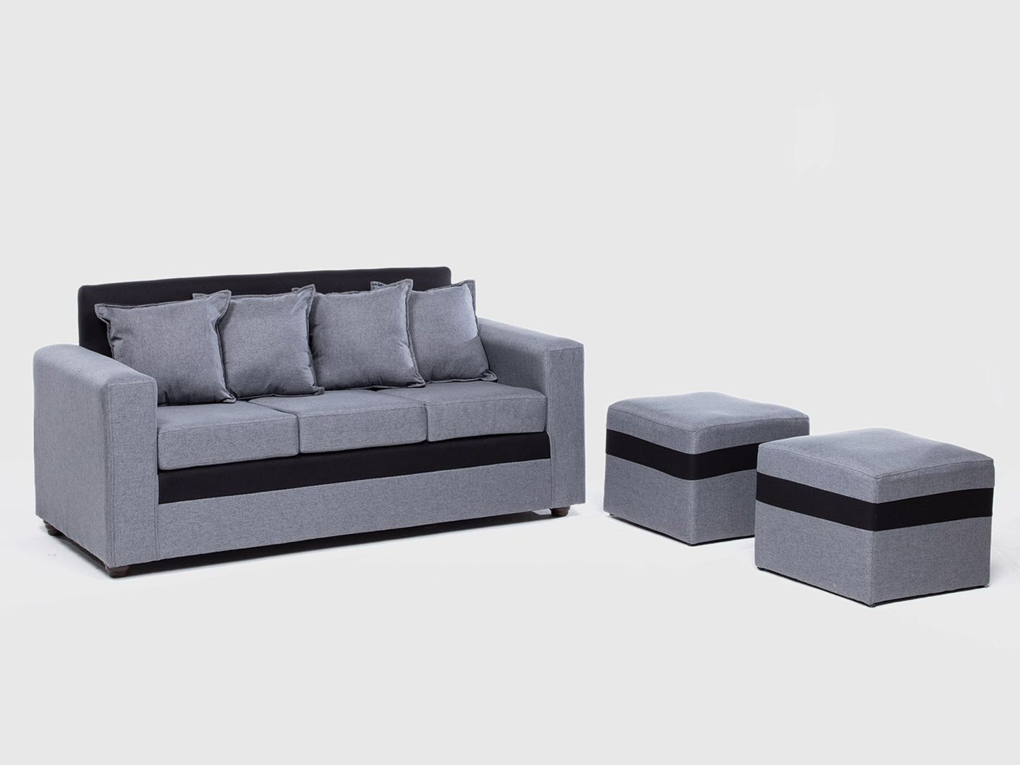 Sofá París + 2 pouf TELA