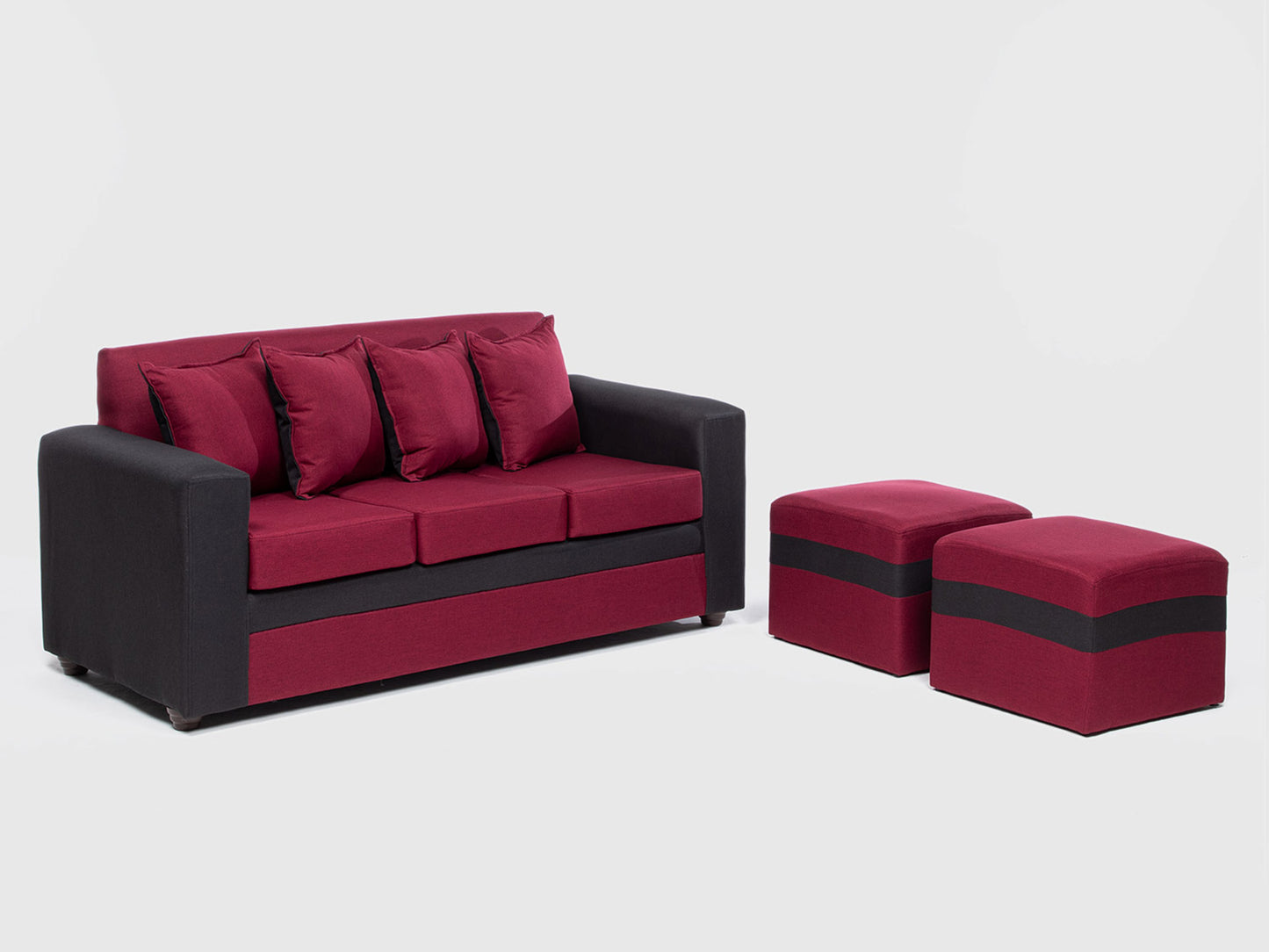 Sofá París + 2 pouf TELA