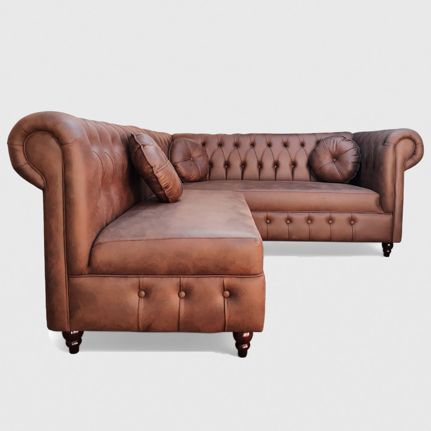 Sofá Seccional Capitone PU