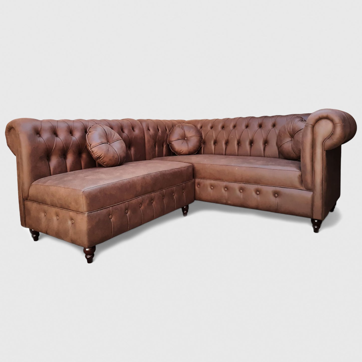 Sofá Seccional Capitone PU