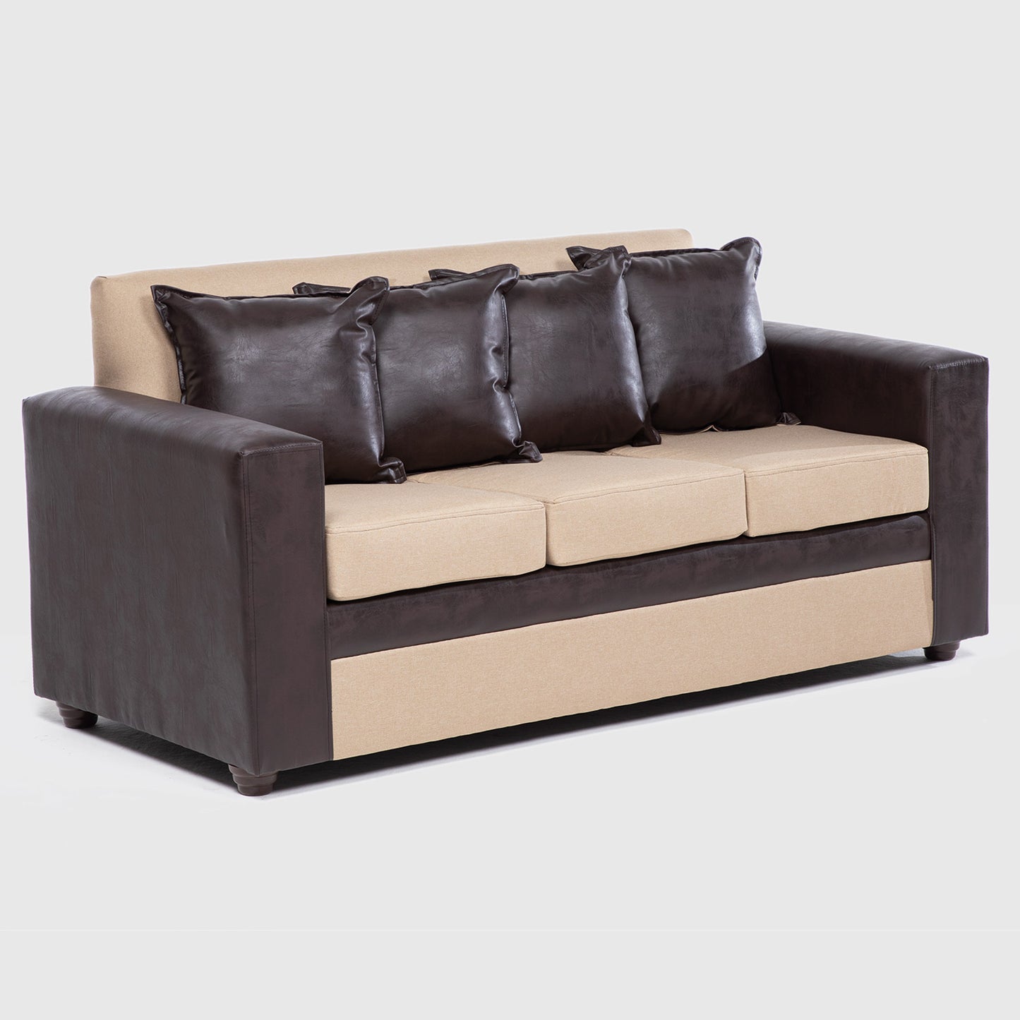 Sofá París + 2 pouf PU/TELA