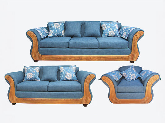 Juego living Irlanda miel 3.2.1 TELA