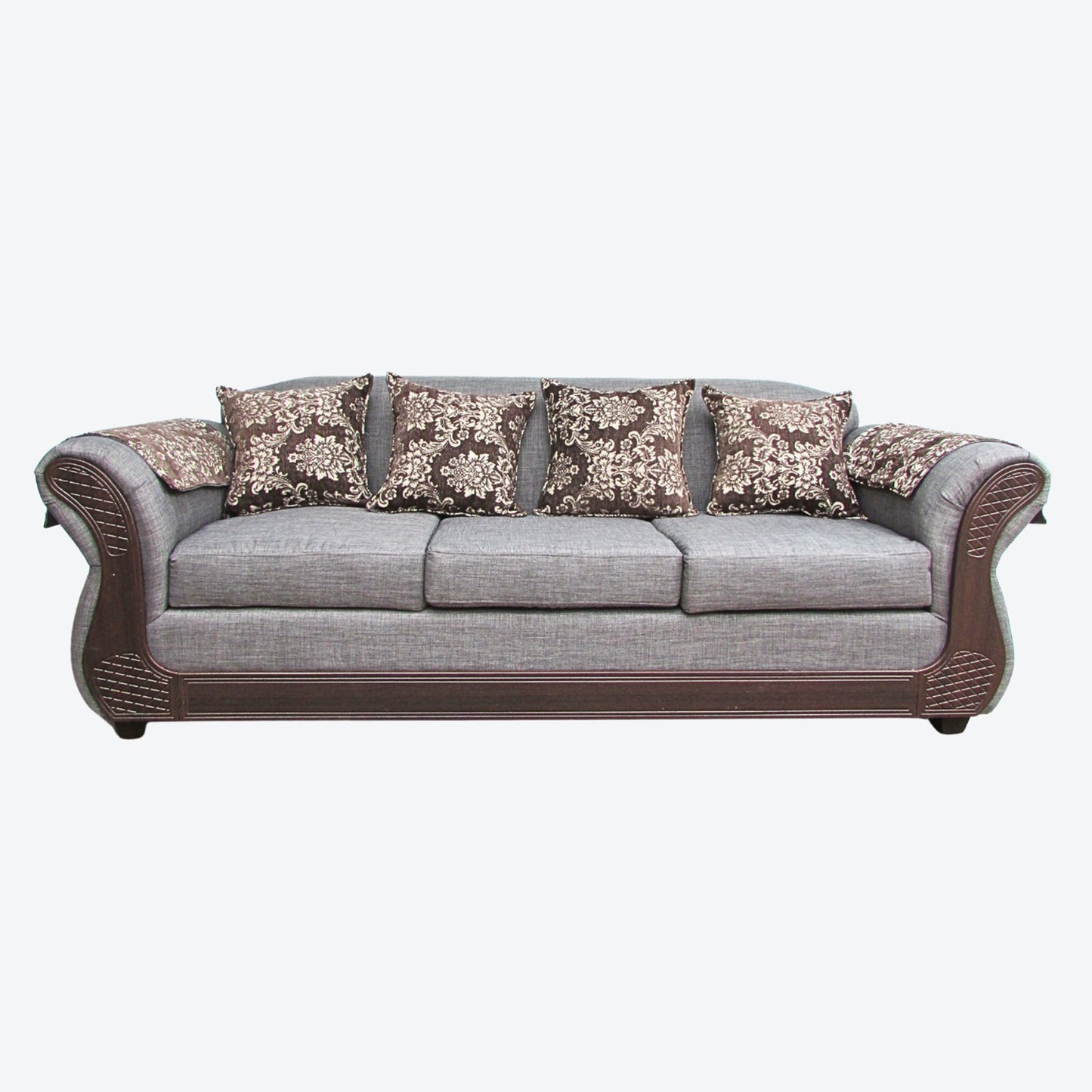 Juego living Irlanda choco 3.1.1 TELA