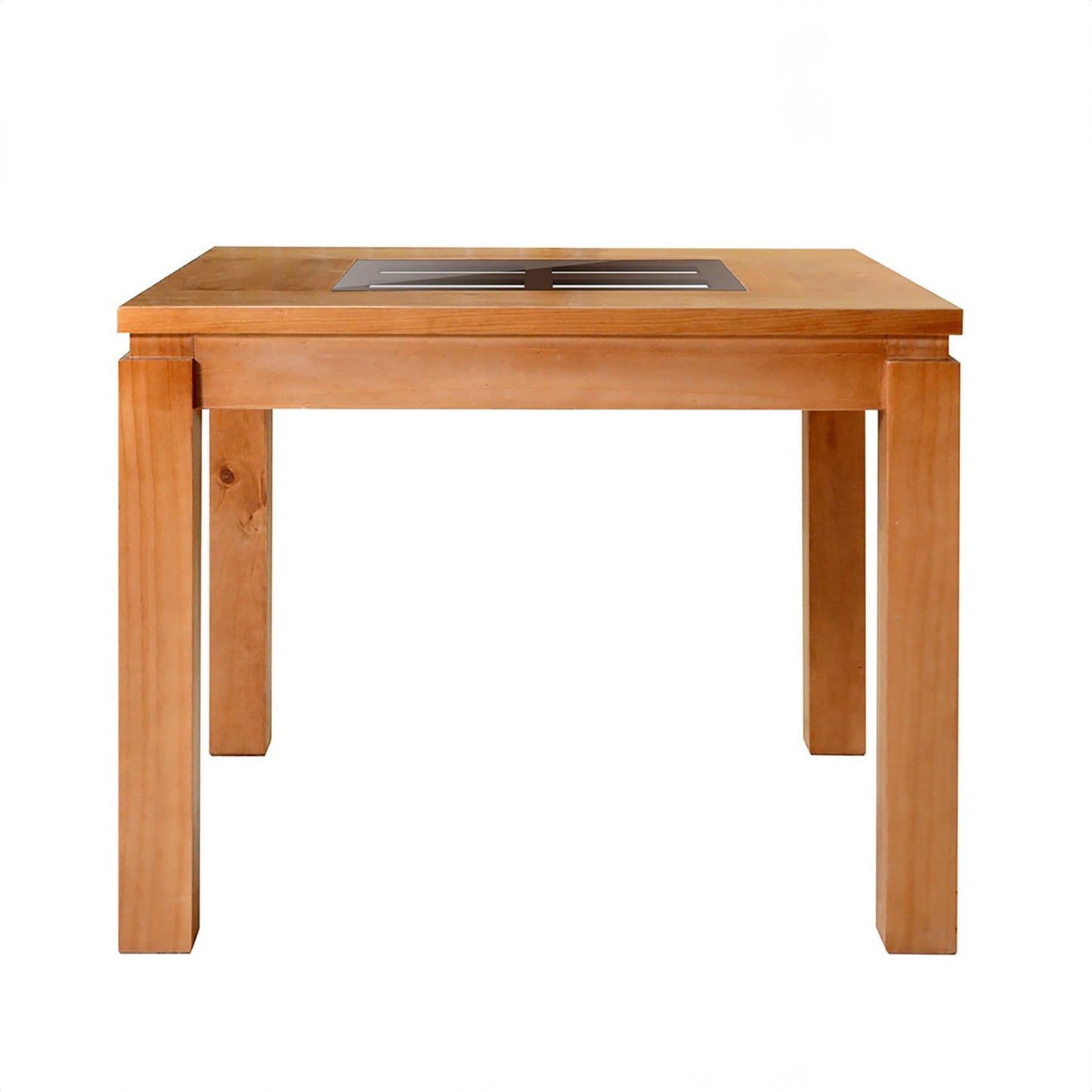 Comedor Ema miel 4 sillas  madera/vidrio