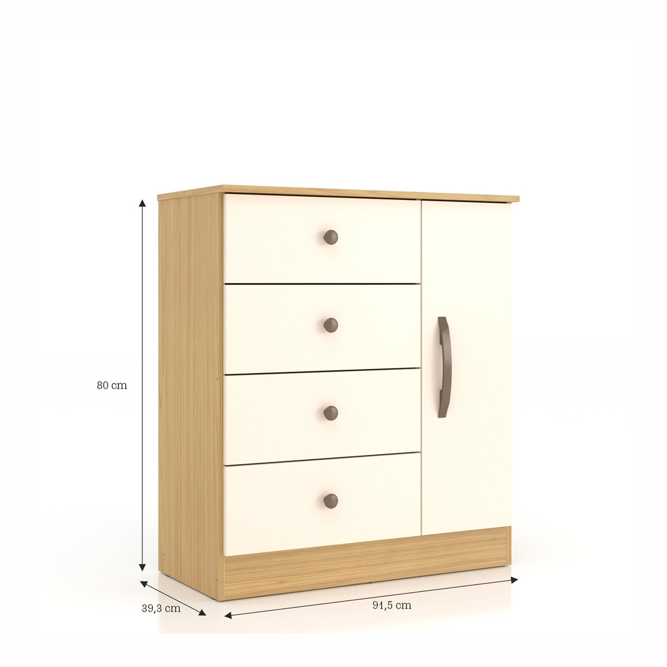 Cómoda Rancagua 1 Puerta 4 Cajones