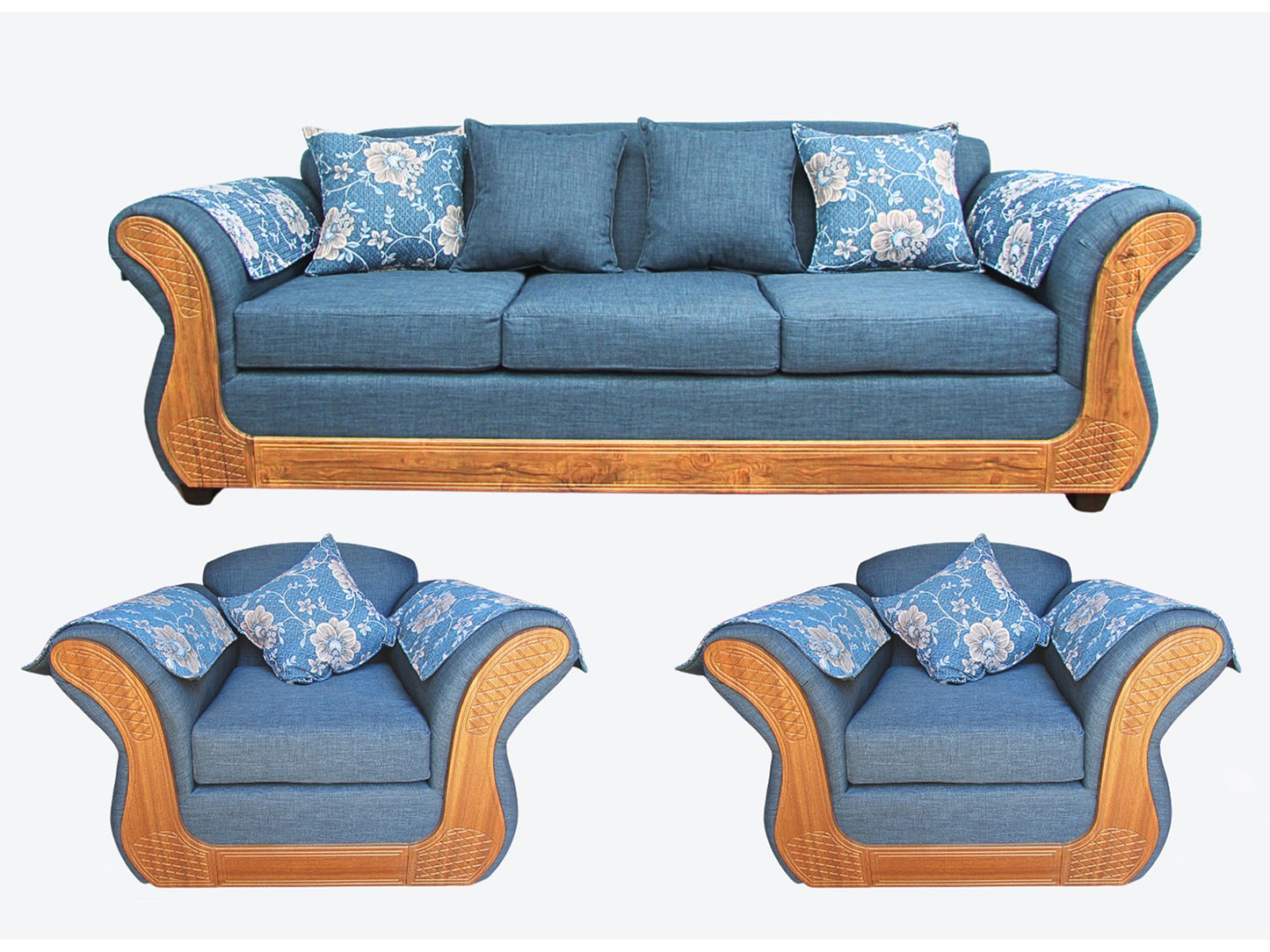 Juego living Irlanda Miel 3.1.1 TELA