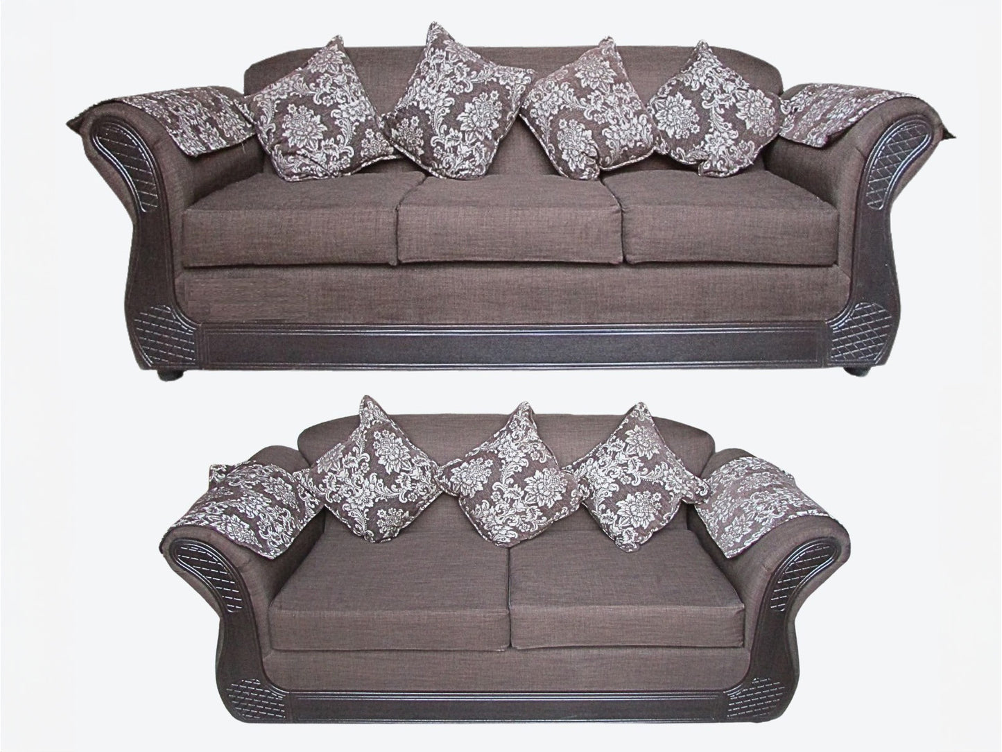 Juego living Irlanda choco 3.2 TELA