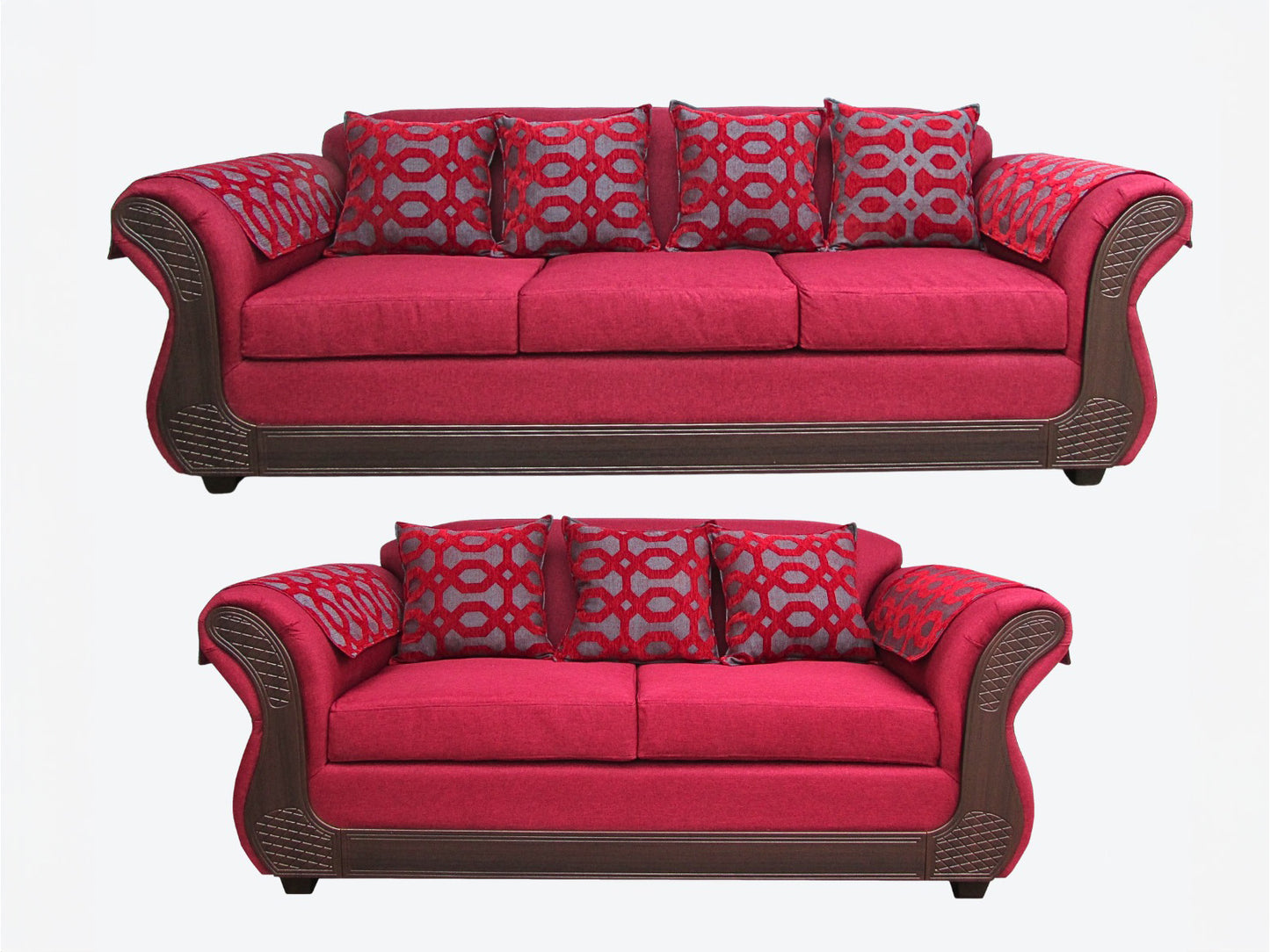 Juego living Irlanda choco 3.2 TELA