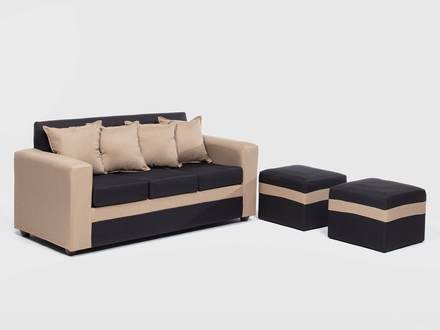 Sofá París + 2 pouf TELA