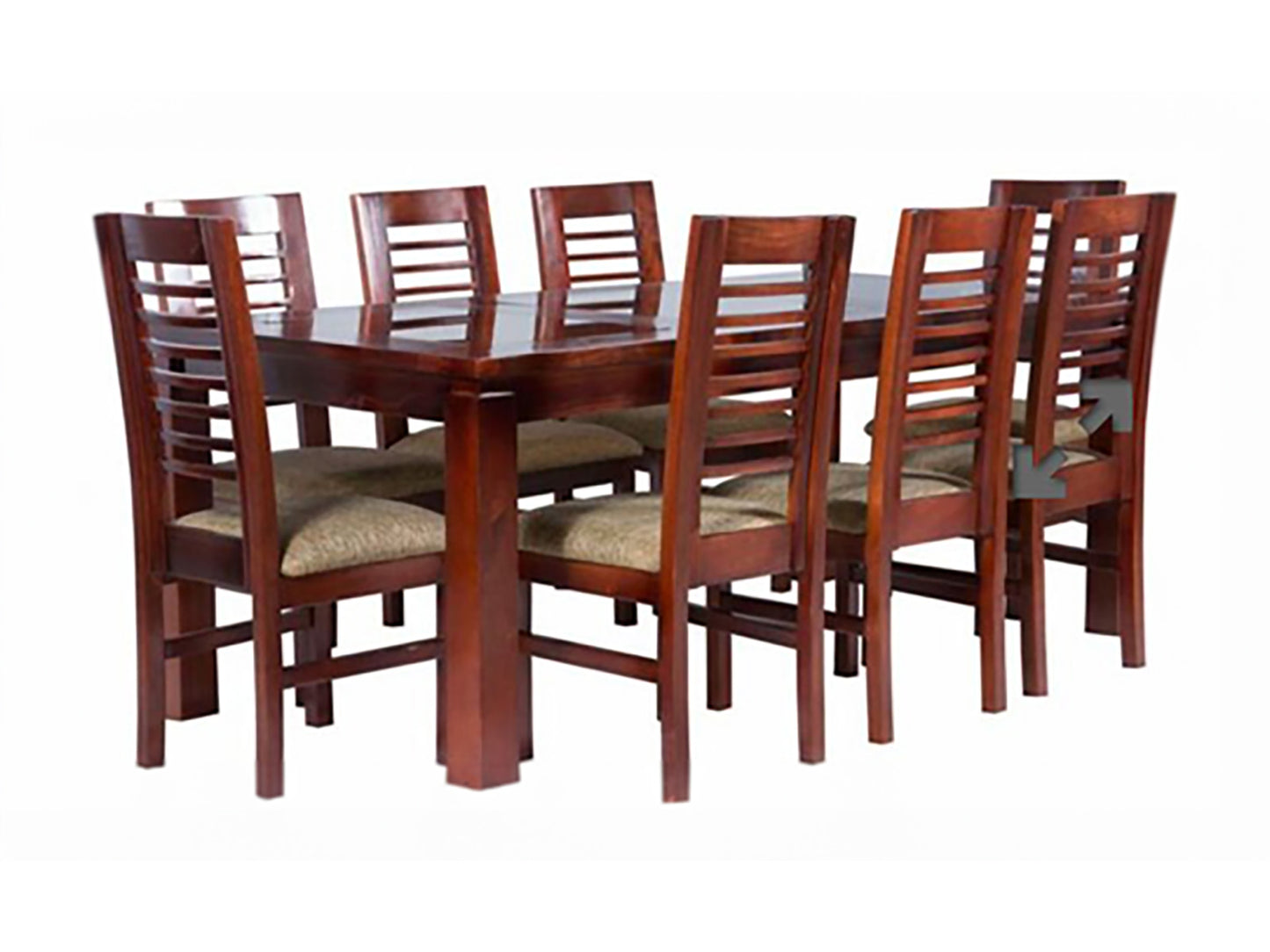 Comedor Octavia choco 8 sillas (madera)