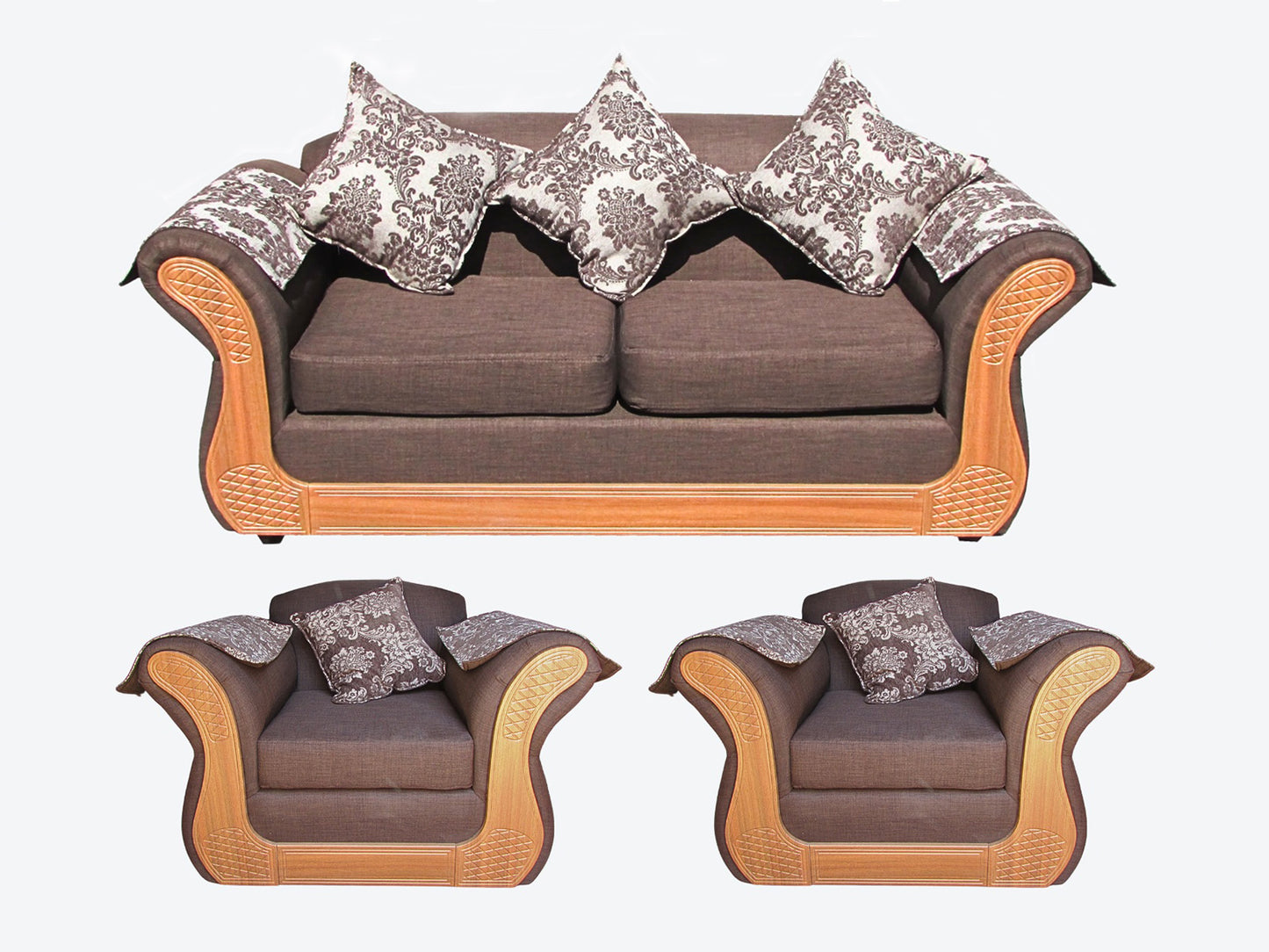 Juego living Irlanda Miel 2.1.1 TELA