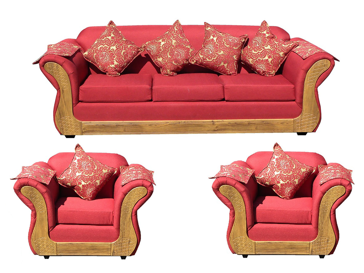 Juego living Irlanda Miel 3.1.1 TELA