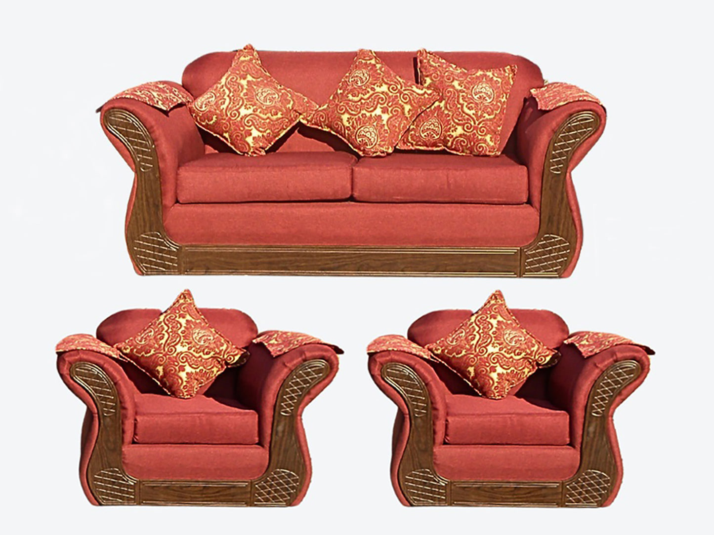 Juego living Irlanda Choco 2.1.1 TELA