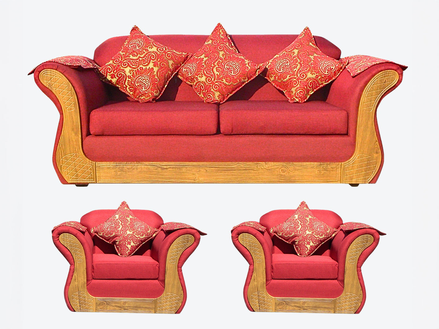 Juego living Irlanda Miel 2.1.1 TELA