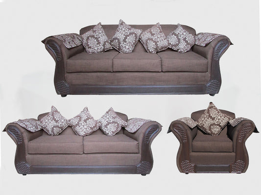 Juego living Irlanda choco 3.2.1 TELA