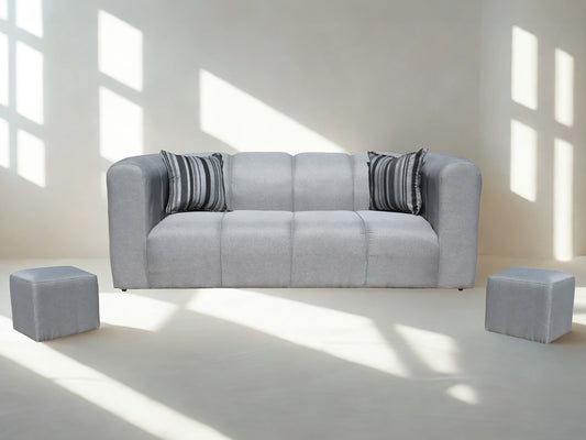 Sofá Alejandra + 2Pouf TELA